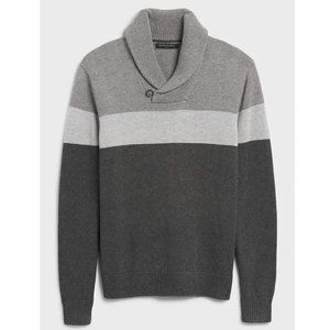 Color Block Shawl-Collar Sweater - NWT